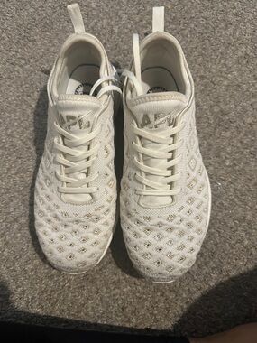 APL Women's Knit Athletic Sneakers in Cream
